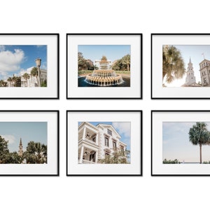 Charleston Wall Art Decor. Set of 6 Charleston Landscape Photography Prints or Canvas Art. Gallery Wall Print Set. Metal & Wood Prints also.