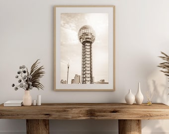 Knoxville Wall Art Print or Canvas. Knoxville Photography Wall Decor Art. World's Fair Park Sunsphere Sign Large Canvas or Print Wall Art.