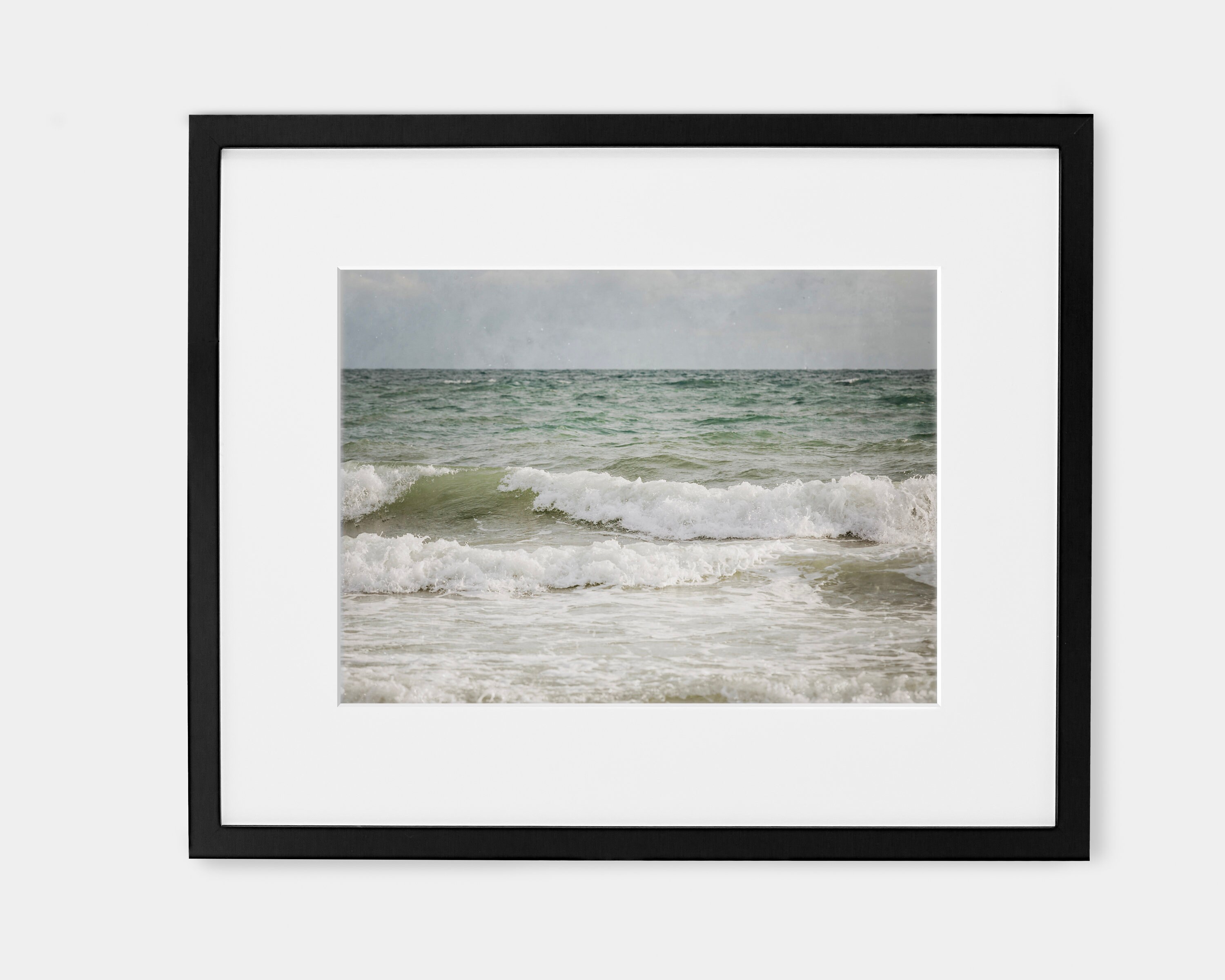 Rustic Beach Wall Art, Ocean Waves Print, Muted Coastal Wall Art, Muted Beach Art, Nautical