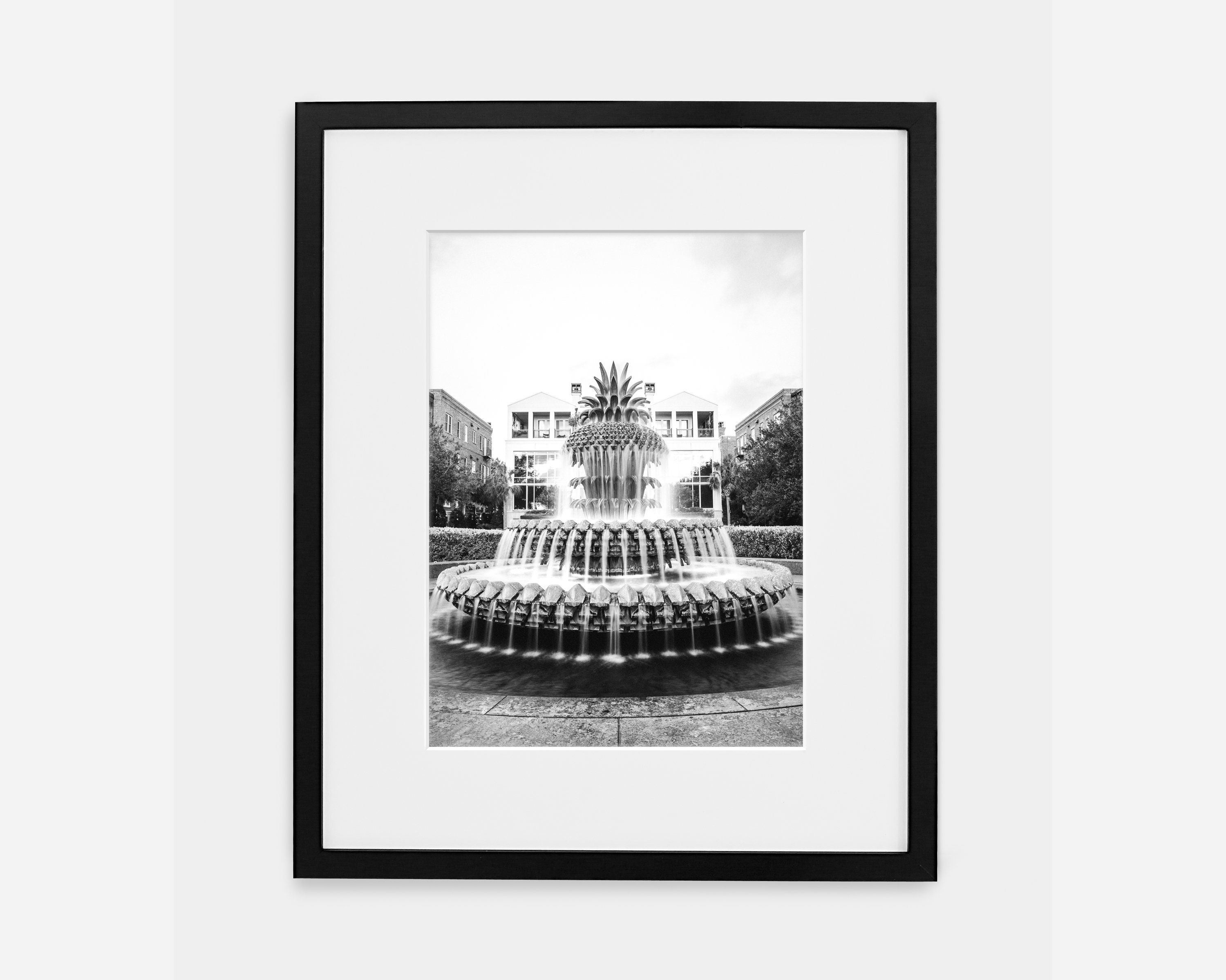 Charleston Photography Print Pineapple Fountain Black & Etsy