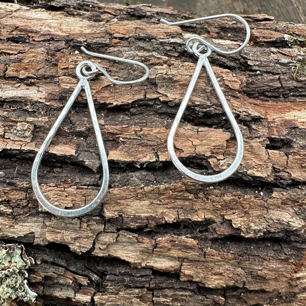 Sterling Silver Teardrop Earrings, Simple Teardrops