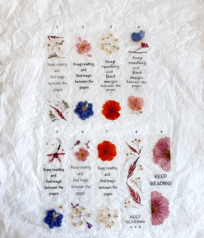 Keep reading bookmark, pressed Flowers bookmark, book accessories, floral bookmark, gift for gardeners, dried wildflowers, Christmas gifts image 2