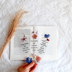 Keep reading bookmark, pressed Flowers bookmark, book accessories, floral bookmark, gift for gardeners, dried wildflowers, Christmas gifts image 9
