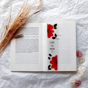 I love you to the moon and back, Floral Bookmark, Christmas gift, Secret Santa gift, Pressed Flower Bookmark, Christmas stocking fillers image 9