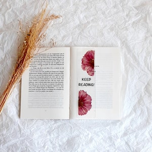 Keep reading bookmark, pressed Flowers bookmark, book accessories, floral bookmark, gift for gardeners, dried wildflowers, Christmas gifts image 4