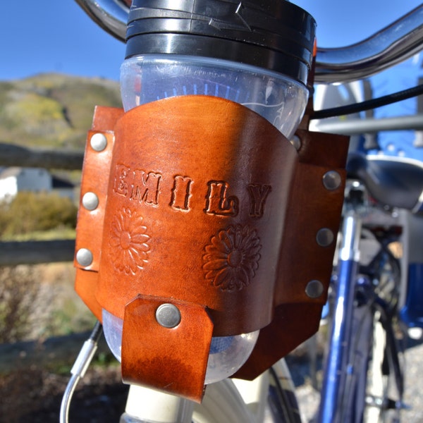 Personalized Bicycle Cup Holder, Bike Cup Holder, Handlebar Cup Holder, beach cruiser cup holder accessory