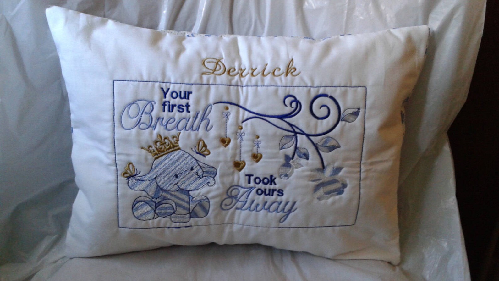 Baby Keepsake Pillow Personalized Pillow With Quote Your Etsy