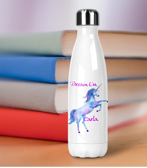 personalized insulated water bottle stainless steel double etsy