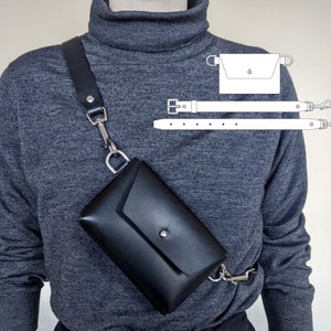 PDF Pattern Leather Bum Bag & Instructions | DIY Minimalist Bag Project
