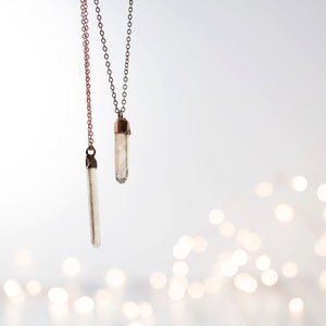 Raw smokey quartz necklace | Raw quartz necklace | Smokey citrine necklace | Crystal pendant on copper chain | Rough smokey quartz crystal