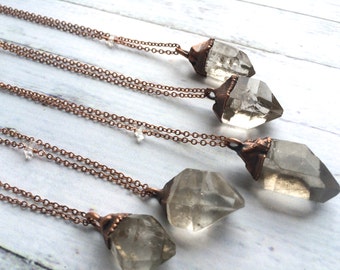 Raw crystal necklace | large quartz crystal necklace  | Raw crystal necklace | Rough quartz crystal pendant | Raw gemstone jewelry