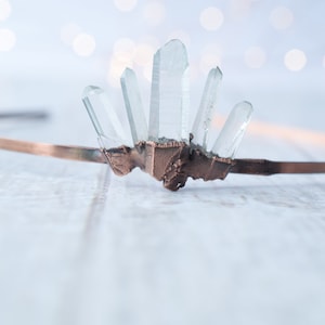 Quartz Crystal Crown | Crystal Tiara | Quartz Crystal Headband | Quartz Coronet