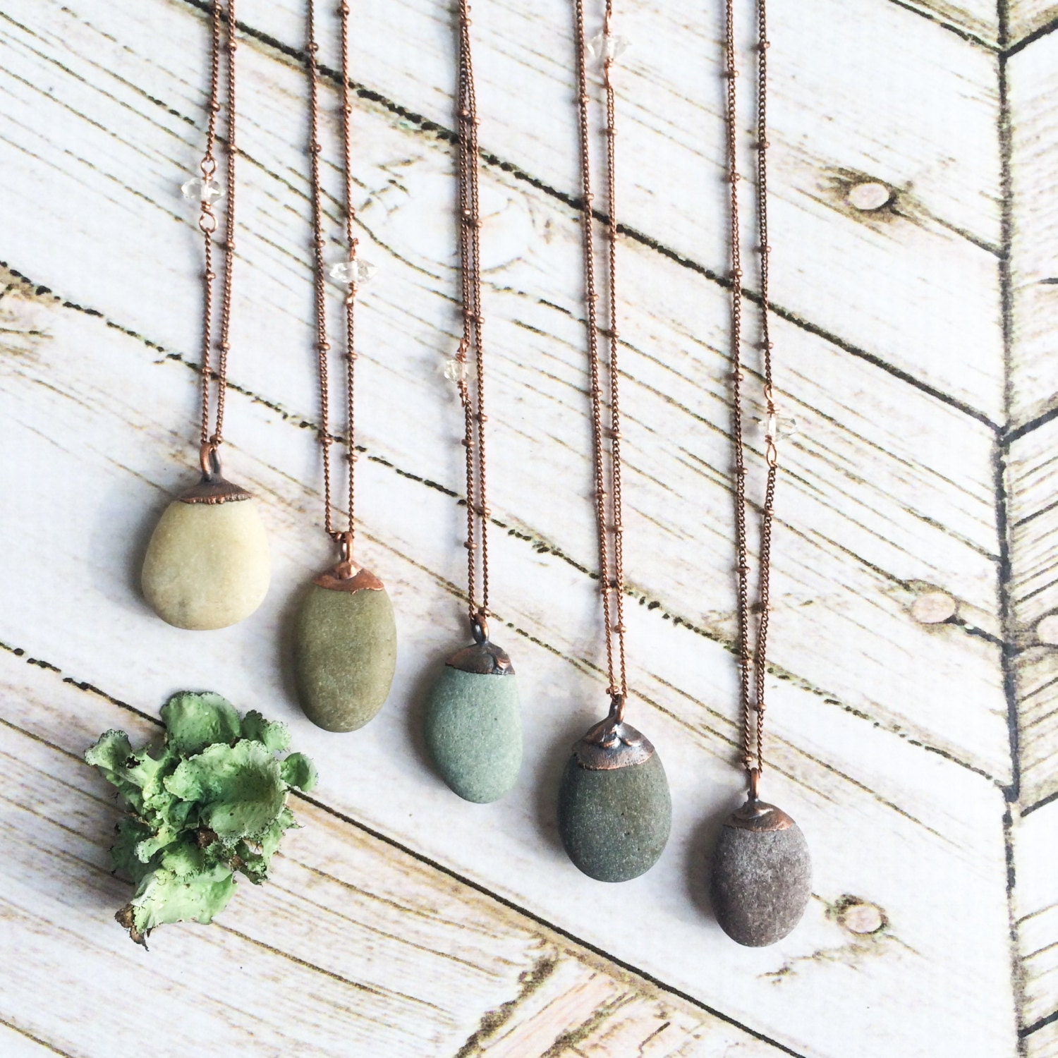 ネックレス・ペンダント Pebble Pendant Necklace Beach Pebble Necklace | Raw Stone Necklace | Beach Stone