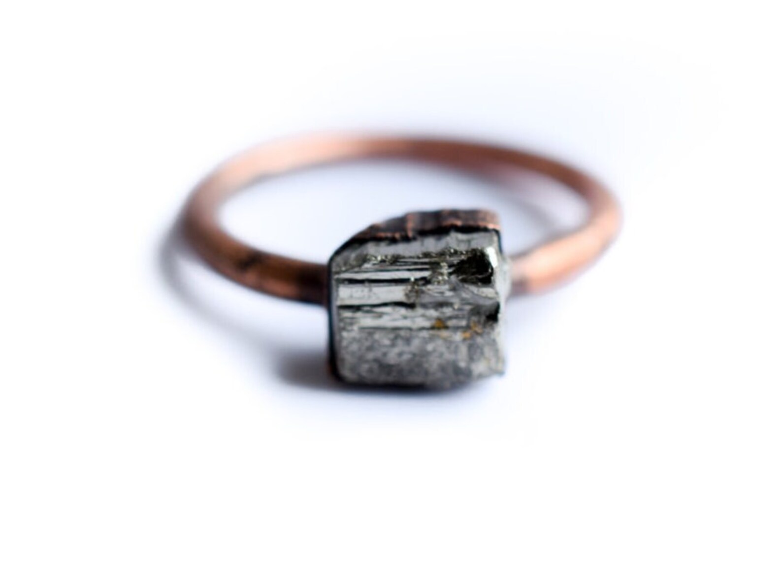SALE Raw Pyrite Ring | Fool's Gold Jewelry | Fool's Gold Ring | Rough ...