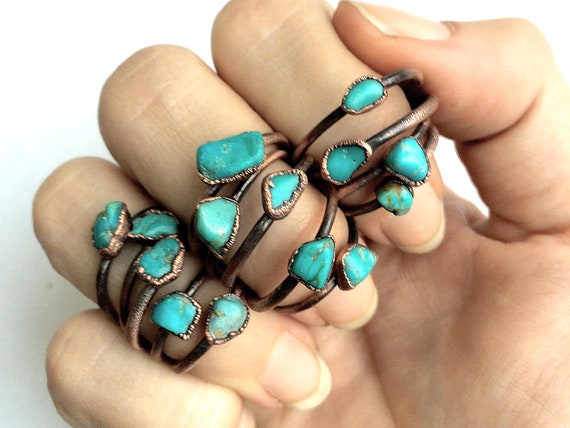 Raw Turquoise Nugget Ring Raw Turquoise Nugget Ring