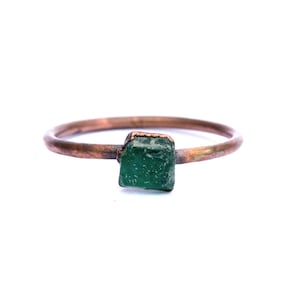 Rough emerald ring | Raw Emerald birthstone ring | Raw stone jewelry | Raw emerald jewelry | Raw emerald ring | May birthstone jewelry