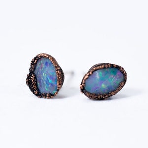 Polished opal earrings | Opal post earrings | Opal studs | Opal stud earring