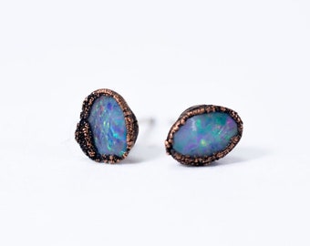 Polished opal earrings | Opal post earrings | Opal studs | Opal stud earring