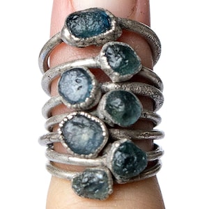 RAW sapphire ring | Blue sapphire ring | Sapphire ring | Blue sapphire jewelry | Raw stone ring