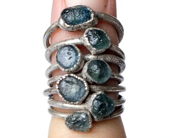 RAW sapphire ring | Blue sapphire ring | Sapphire ring | Blue sapphire jewelry | Raw stone ring