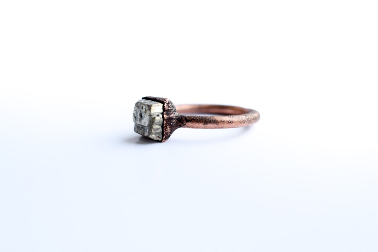 SALE Raw Pyrite Ring | Fool's Gold Jewelry | Fool's Gold Ring | Rough ...