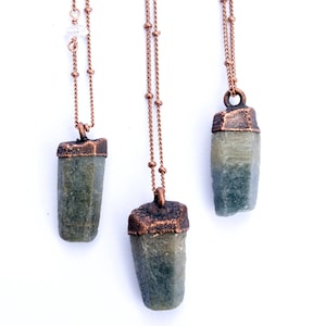 Raw sapphire necklace | Raw sapphire crystal pendant |  Rough sapphire crystal pendant | Raw crystal pendant | Raw blue mineral necklace