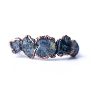Multi Stone Ring | Raw sapphire ring | Blue sapphire ring | Large sapphire ring | Blue sapphire jewelry | Raw stone ring