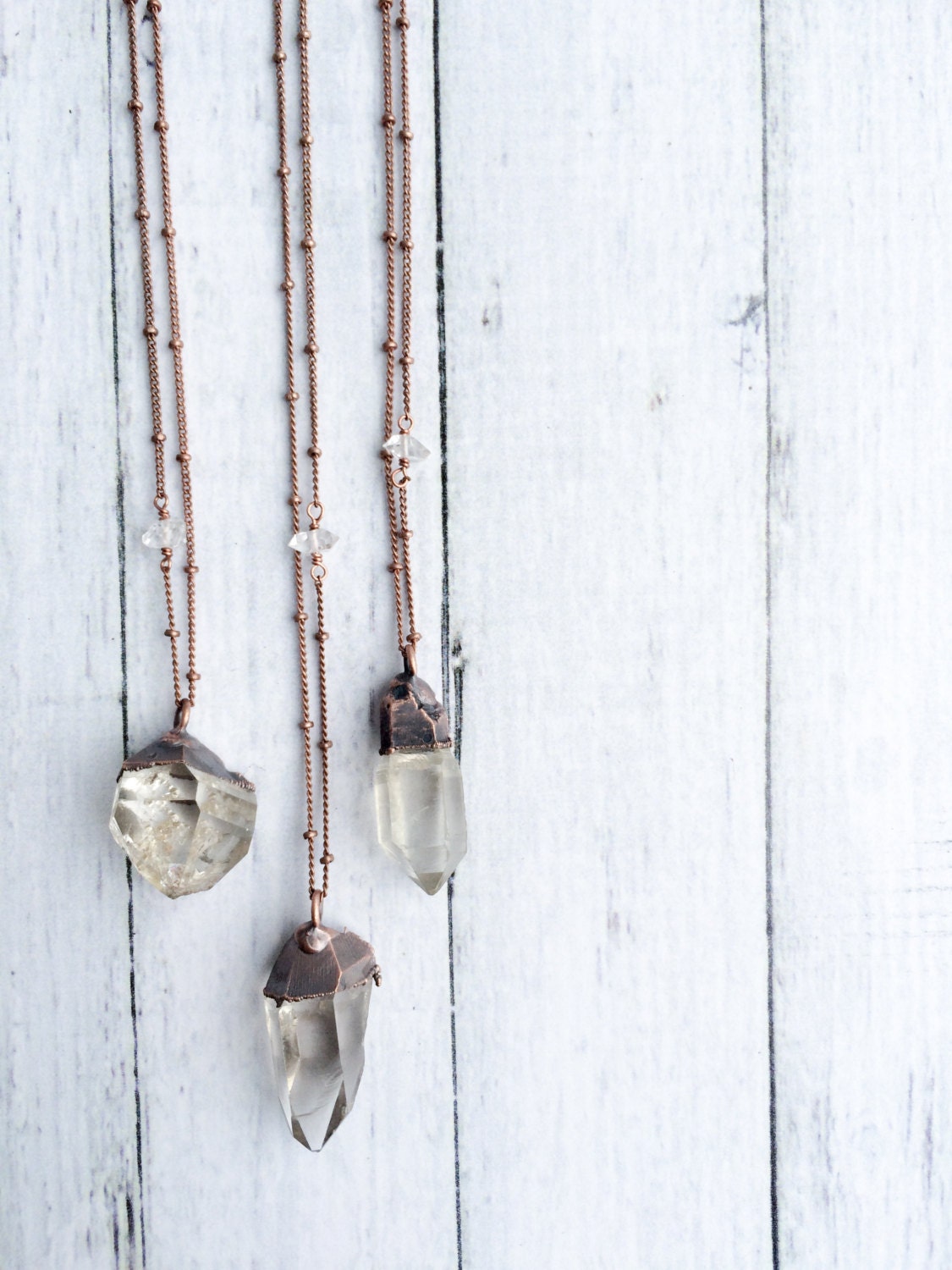 Raw crystal necklace Electroformed crystal necklace Raw Etsy