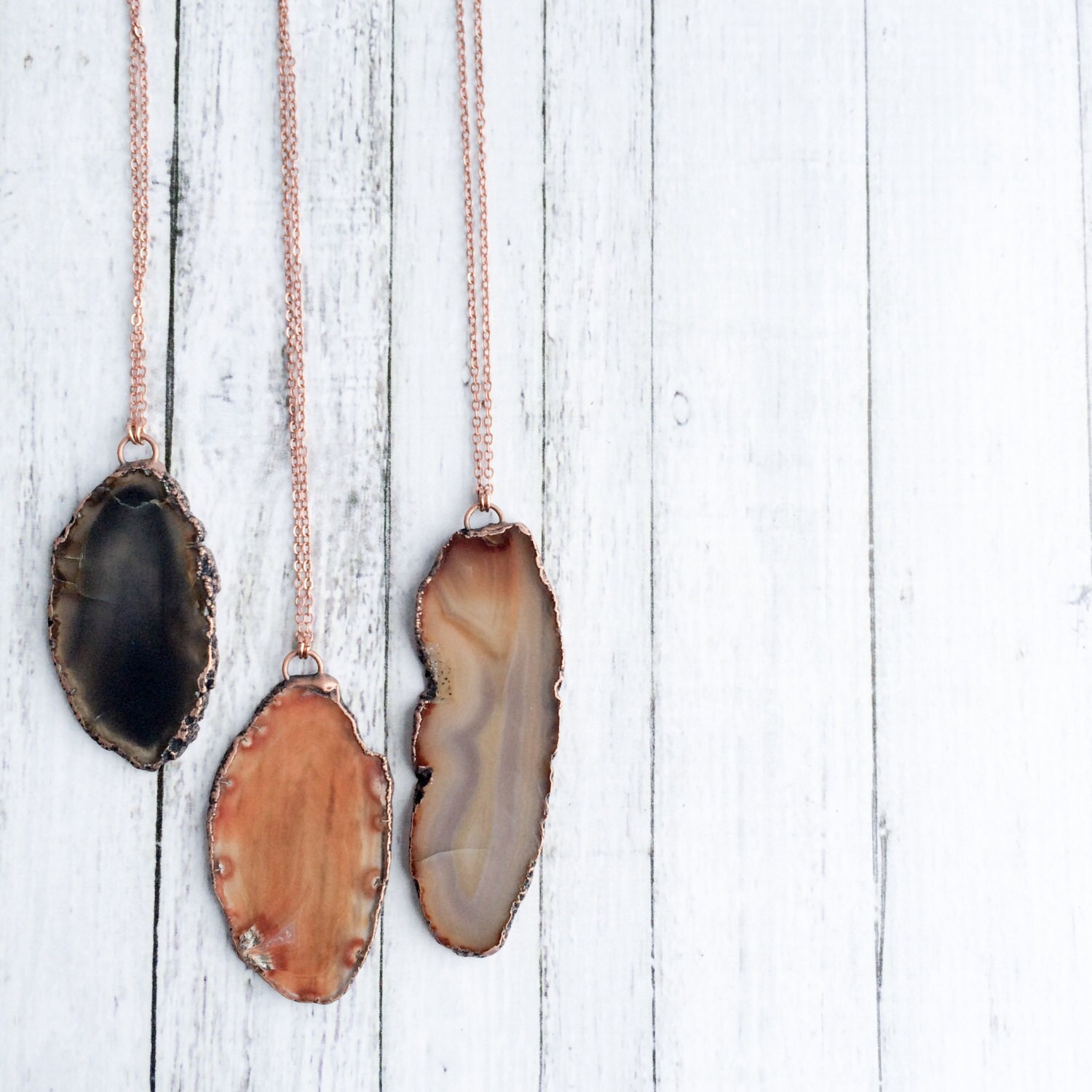 Agate Slice Necklace Large Agate 