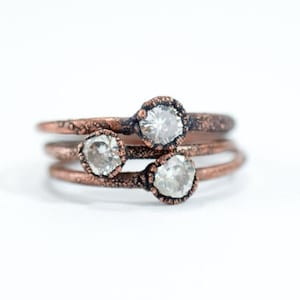 Cubic zirconia ring | Cubic zirconia crystal ring | Cubic zirconia birthstone jewelry | April Birthstone Ring | April Birthstone jewelry