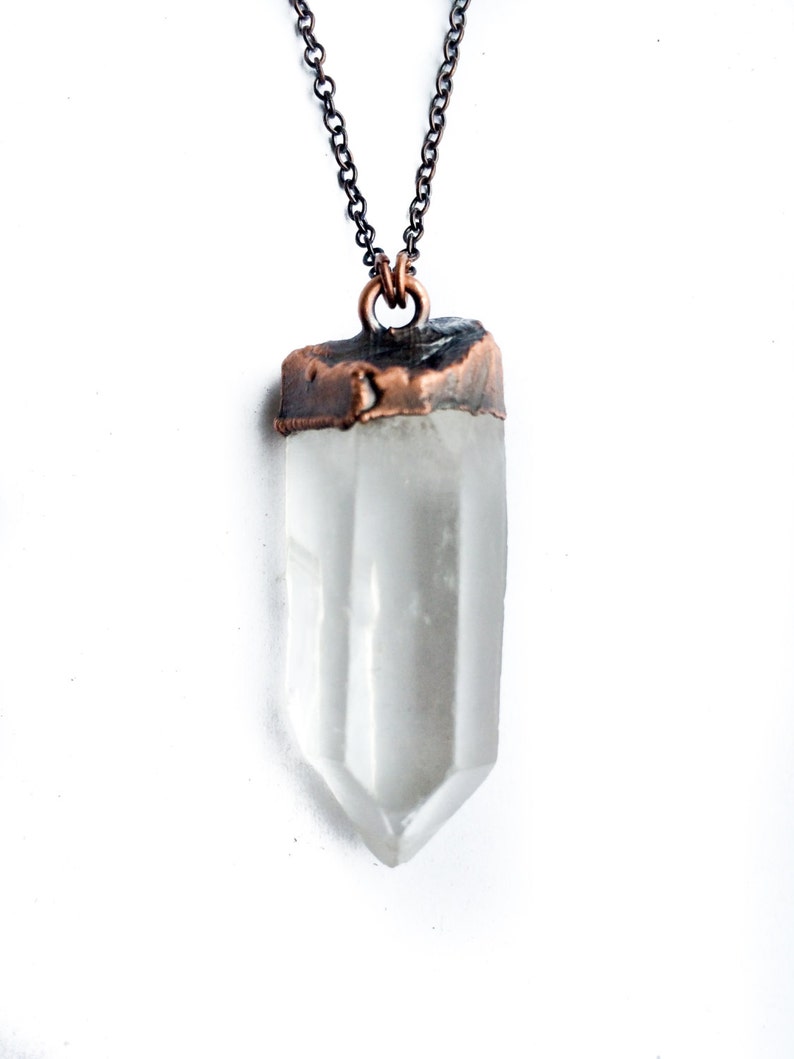 Large Crystal Necklace Large Raw Crystal Necklace Raw Etsy