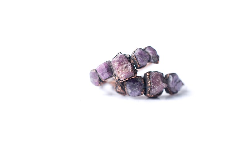 Multi Stone Ring Red Ruby Stacking Ring Real Ruby Jewelry - Etsy