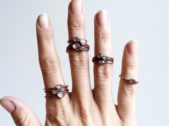 Electroformed Copper Crystal Ring Electroformed Copper Crystal Ring