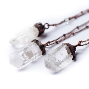 Danburit Kette | Große Kristall Kette | Rohmineral Halskette | Roher Danburit Kristall Anhänger | Roher Edelstein Schmuck