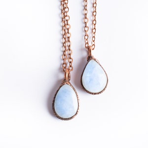 Collier pierre de lune arc-en-ciel | Collier pierre de naissance juin | Collier pierre de lune | Bijoux avec pierre de naissance | Collier pierre de lune brute