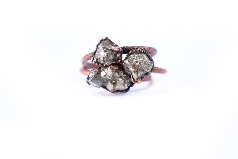 Raw Pyrite Ring Fool's Gold Jewelry Fool's Gold Etsy