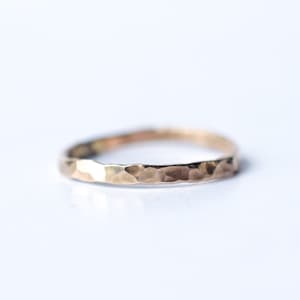 Hammered gold stacking ring | Hammered 14k gold fill rings | Hammered stacking finger rings | Gold Hammered Ring | 14k gold ring