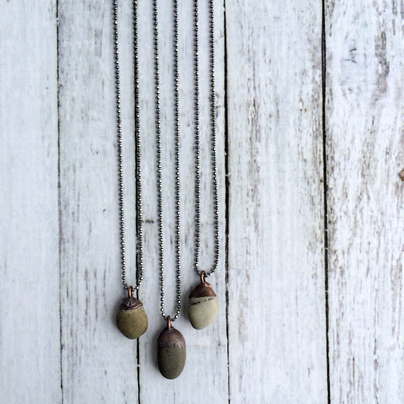 Beach Pebble Necklace Stone Necklace Beach Stone Necklace Pebble