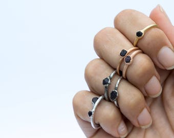 SALE Raw garnet ring | Deep Red Garnet ring | Electroformed Garnet ring | Raw  ring | Raw Gem ring | Unique gift | Raw mineral ring