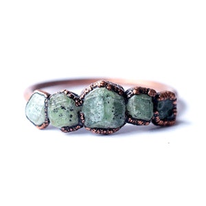 Multi Stein Ring | Roher Granat Ring | Grüner Granat Ring | Galvanisierter Granat Ring | Roher Edelstein Ring | Demantoid Granat | Roher Mineralring