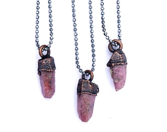 Genuine ruby necklace | Natural ruby necklace | July Birthstone Necklace | Rough ruby crystal pendant | Birthstone jewelry | Ruby birthstone