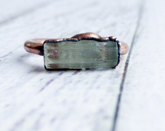 SALE Aquamarine Ring | Raw Aquamarine Jewelry | Aquamarine Stone ring