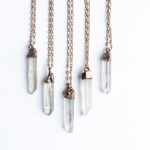 SALE Raw crystal necklace | Electroformed crystal necklace | Raw crystal necklace | Rough quartz crystal pendant | Raw gemstone jewelry