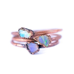 SALE opal ring | Rough opal ring | Rough opal jewelry | Australian fire opal jewelry | Fire opal ring | Rough Australian opal ring