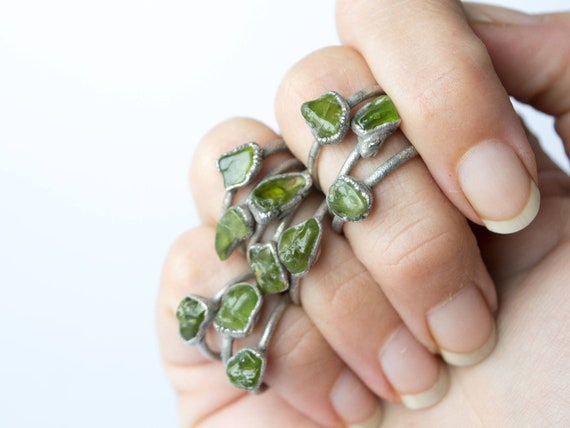 Copper and Peridot Ring Copper and Peridot Ring