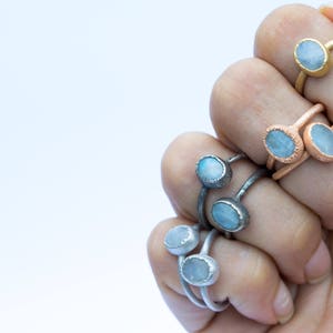 SALE Rainbow moonstone ring | June Birthstone Ring | Moonstone stacking ring | Birthstone  | Organic stone jewelry