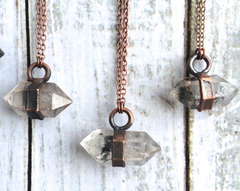 Raw quartz crystal necklace | Electroformed crystal necklace | Raw crystal necklace | Rough quartz crystal pendant | Raw crystal jewelry