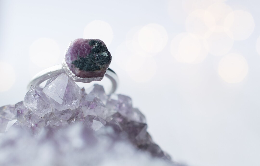 Silver Rube Rings SALE Silver Ruby Ring | Red Ruby Crystal Ring | Raw Crystal Ring ...
