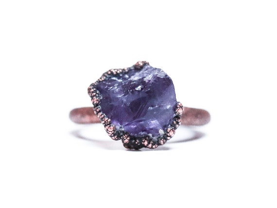 Purple Amethyst And Copper Ring Purple Amethyst And Copper Ring