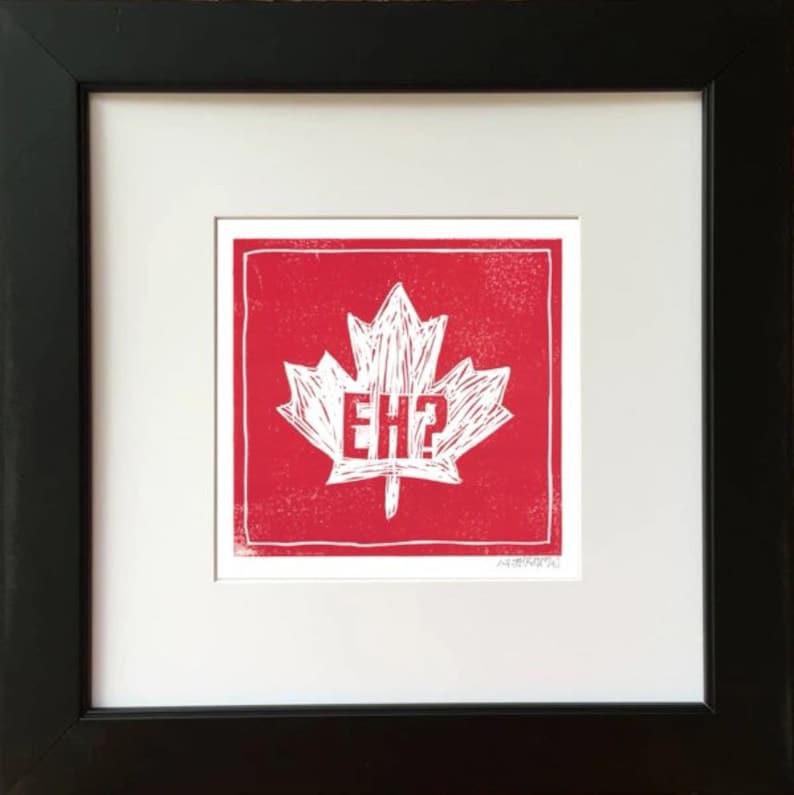 Canada Eh all four colours Lino Prints